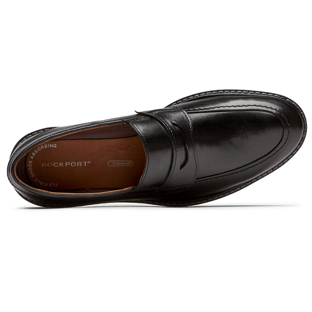 Mocasines Rockport Hombre Mexico - Kenton Penny Negros - YACXF3156